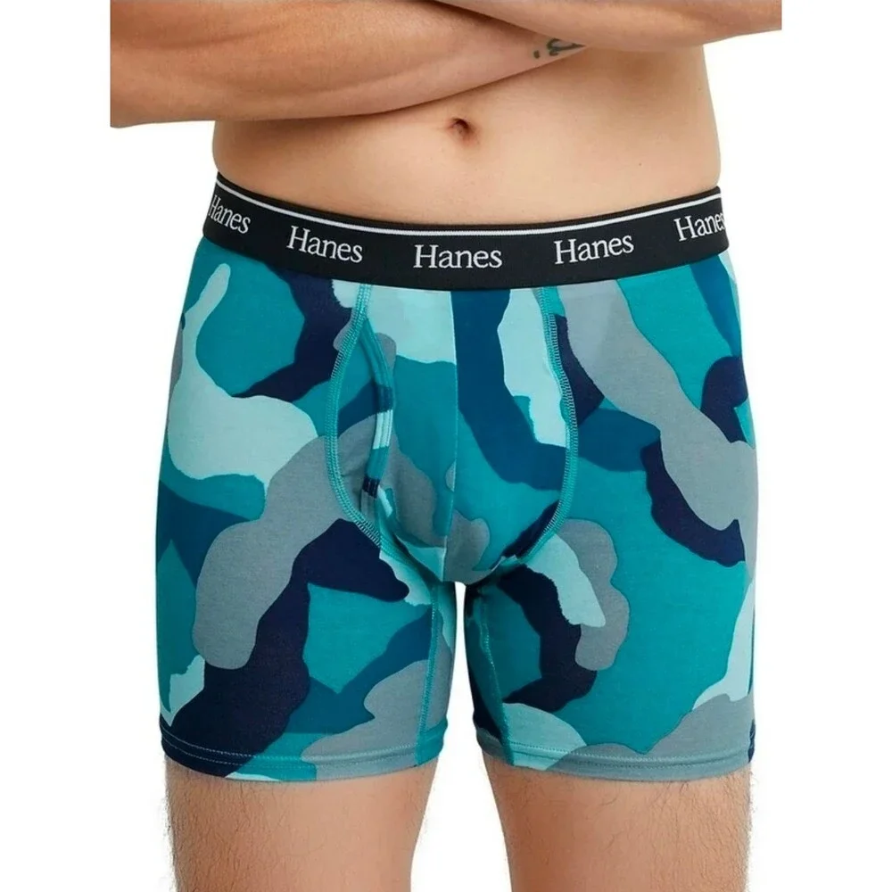 Hanes Originals 6-pack Men’s 2XL Boxer Briefs Moisture-Wicking Stretch Cotton
